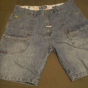 LRG Blue Denim Cargo Shorts
